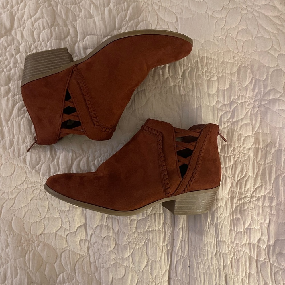 Reddish Brown Ankle Booties